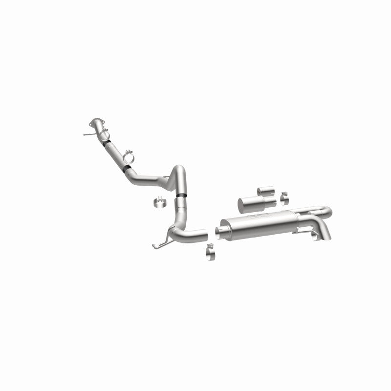 MagnaFlow 2021 Ford Bronco Overland Series Cat-Back Exhaust w/ Single Straight Driver Exit- No Tip parts for offroad upgrades