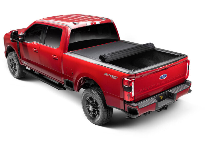 BAK 17-23 Ford Super Duty Revolver X4s 6.10ft Bed Cover on red truck