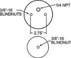Firestone Ride-Rite Replacement Bellow 110/70 264mm (For Kit PN 2377 / 2320 / 2379) (W217609000) specifications diagram