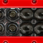 Close-up of ARB Intensity V2 Light Bar Combination lens for offroad lighting.