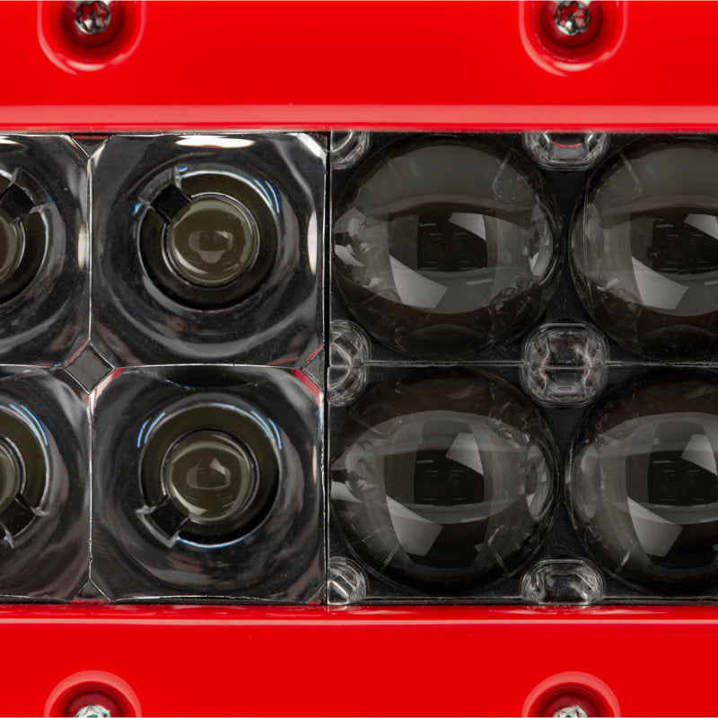 Close-up of ARB Intensity V2 Light Bar Combination lens for offroad lighting.