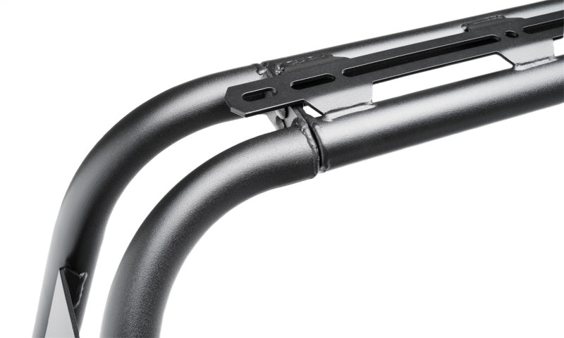 N-Fab ARC Sports Bar 16-22 Toyota Tacoma - Textured Black close-up of construction details