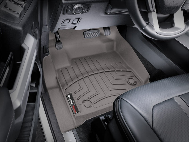 WeatherTech 2017 Ford Super Duty (Super Cab / Crew Cab) Front FloorLiners - Cocoa in vehicle interior