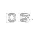 Rigid Industries Revolve Pod w/Amber Trim Ring - Pair outline