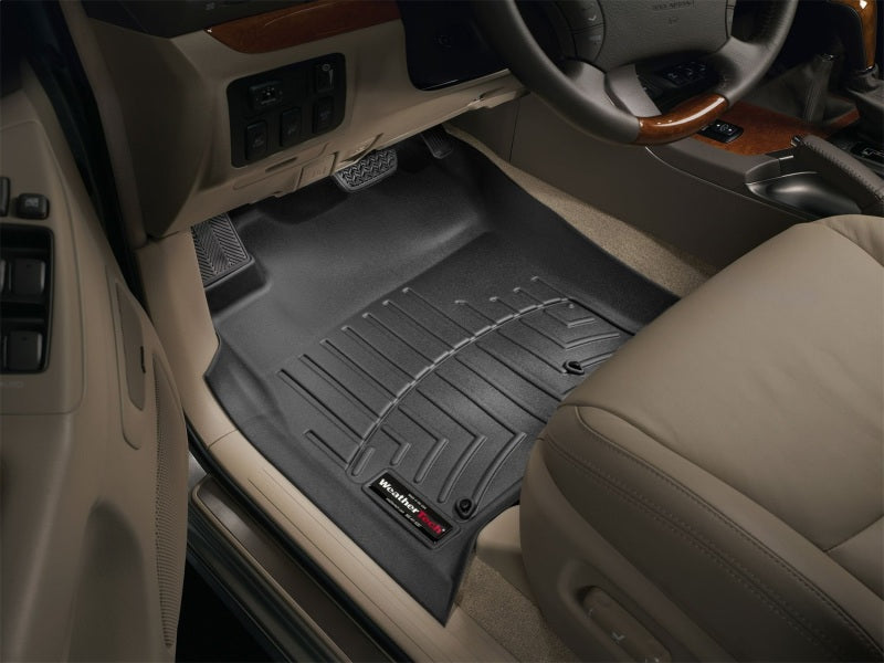 WeatherTech 03+ Lexus GX470 Front FloorLiner - Black in vehicle.