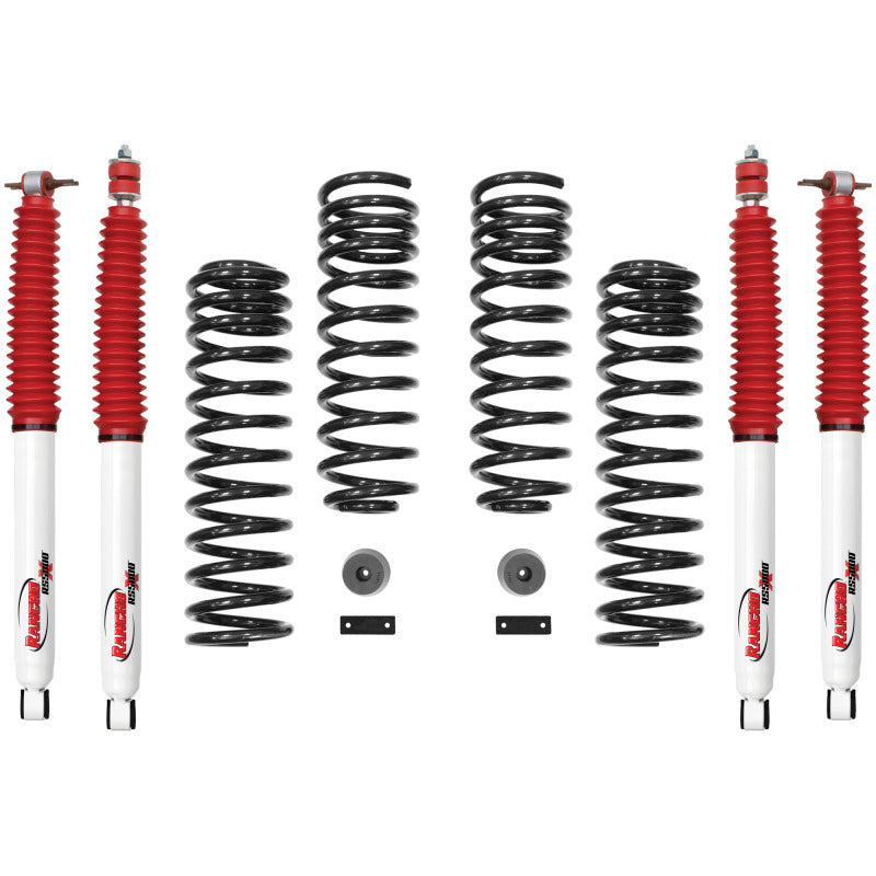 Rancho 07-17 Jeep Wrangler Front and Rear Suspension System - Master Part Number / One Box for off road parts and Jeep Wrangler accessories. Main image