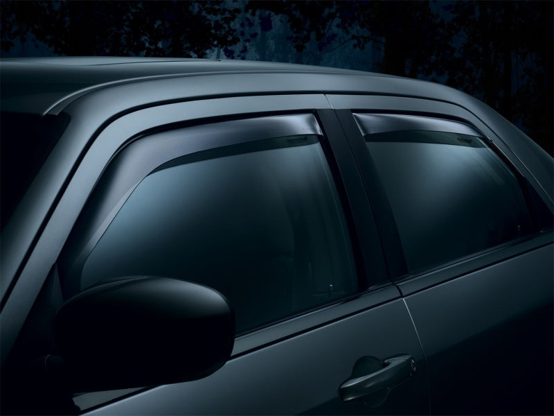 WeatherTech 11+ Mitsubishi Outlander Sport Front and Rear Side Window Deflectors - Dark Smoke on a vehicle