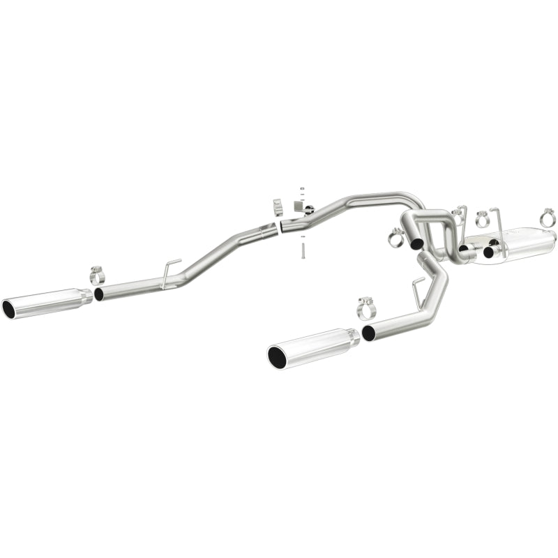Magnaflow 09-13 Dodge Ram 1500 V6 3.6L Dual Spilt Rear Exit Polished Stainless C/B Perf Exhaust Secondary image