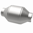 MagnaFlow Conv Univ 2.5in Inlet/Outlet Center/Center Round 3in Body L x 5in W x 8.75in Overall L stainless steel catalytic converter