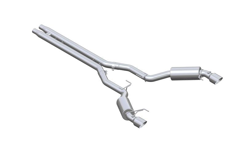 MBRP 15 Ford Mustang GT 5.0 3in Cat Back Dual Split Rear Street Version 4.5in Tips - Aluminized Secondary image
