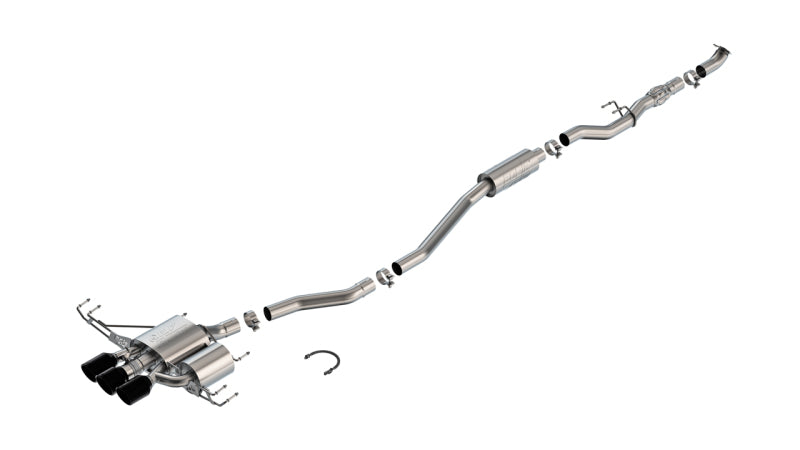 Borla 2023 Honda Civic Type R MT ATAK Catback Exhaust w/ 4in Ceramic Black Tips Main image