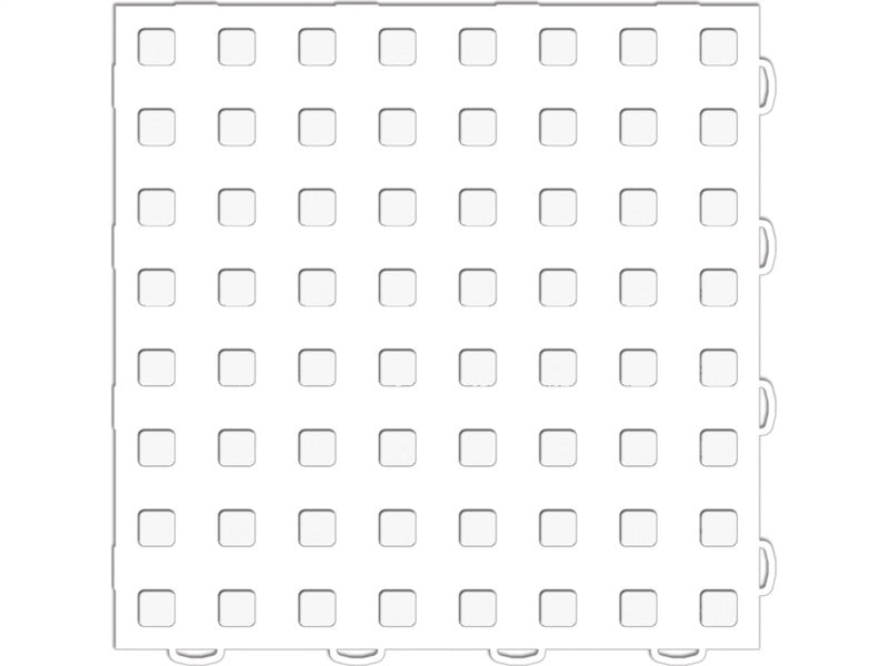 WeatherTech TechFloor 12in x 12in Solid Floor Tile w/ Raised Squares - White Secondary image