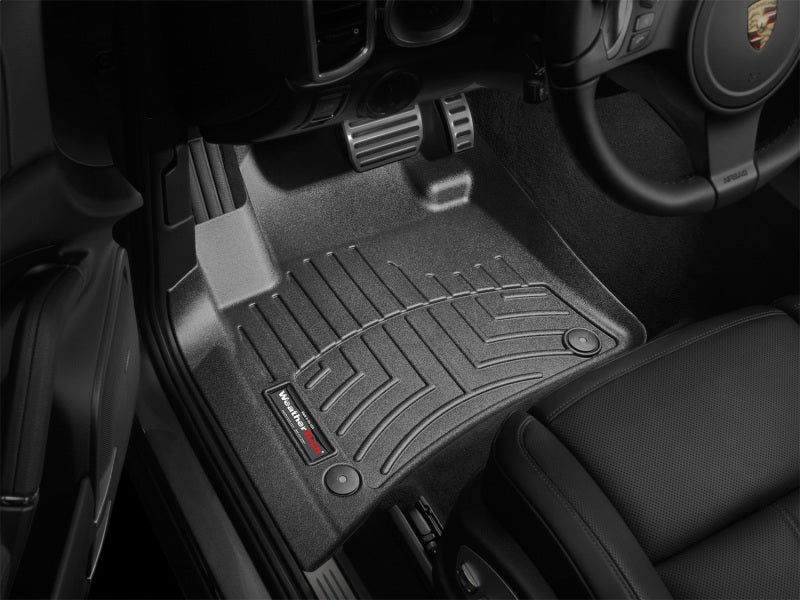 WeatherTech 11+ Porsche Cayenne Front FloorLiner - Black in vehicle