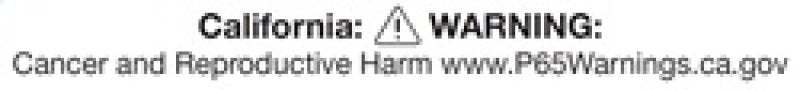 California warning for cancer and reproductive harm notice.