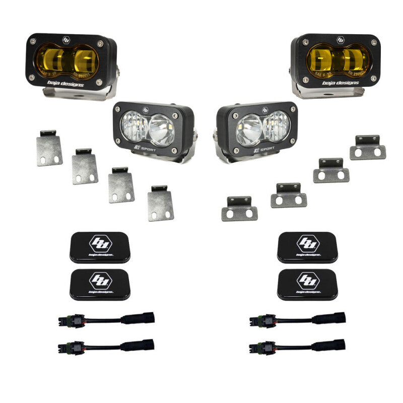 Baja Designs 21+ Ford Raptor/22+ Bronco S2 SAE Pro Fog Pocket Light Kit Secondary image