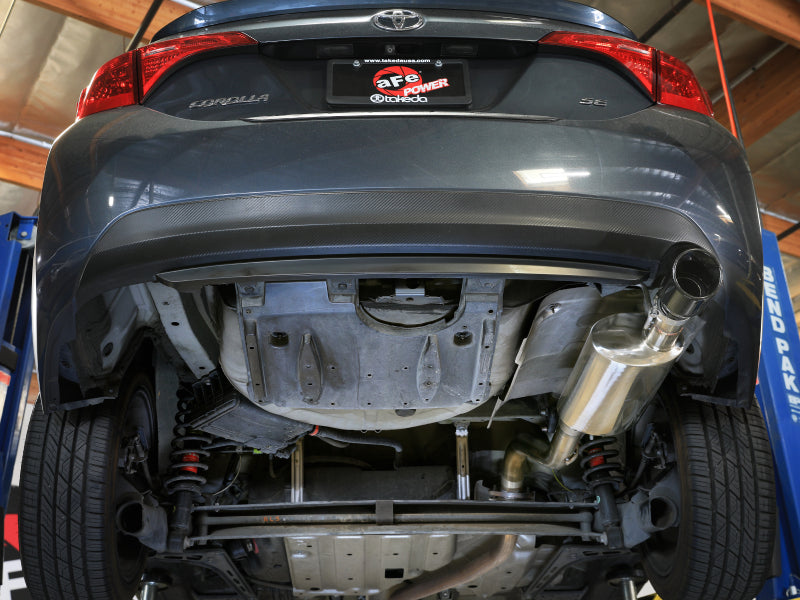 aFe 14-19 Toyota Corolla 1.8L Takeda 2.5in 304SS Axle-Back Exhaust w/ Black Tip Secondary image