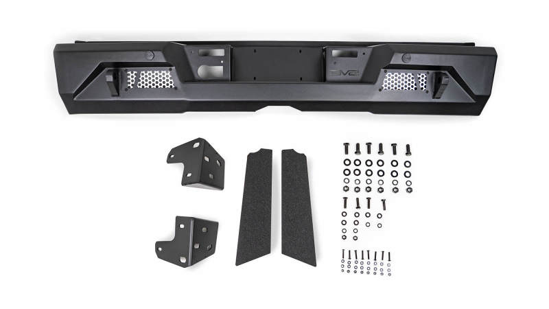 DV8 Offroad 2022-2023 Toyota Tundra MTO Series Rear Bumper with installation parts and hardware