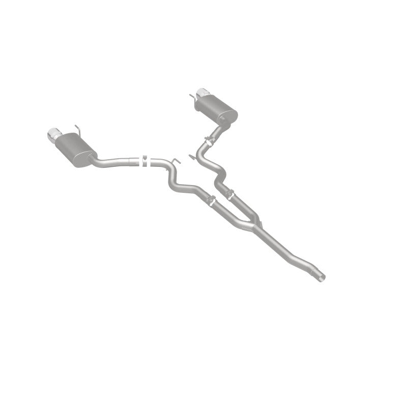 MagnaFlow Cat Back, SS, 2.5in, Street, Dual Split Polished 4.5in Tips 2015 Ford Mustang Ecoboost exhaust system