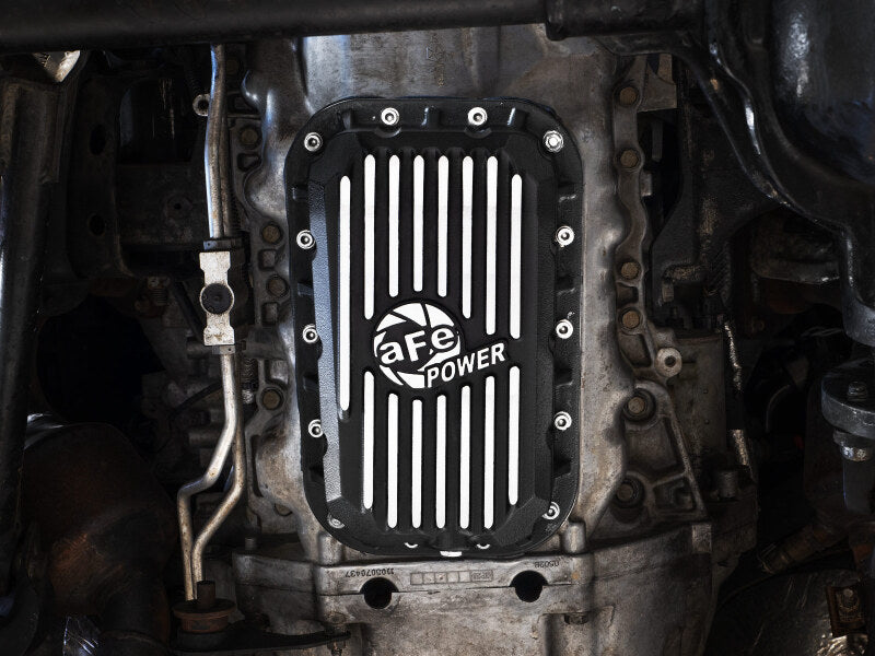 aFe POWER Pro Series Engine Oil Pan Black w/ Machined Fins Jeep Wrangler (JK) 12-18 V6-3.6L Secondary image