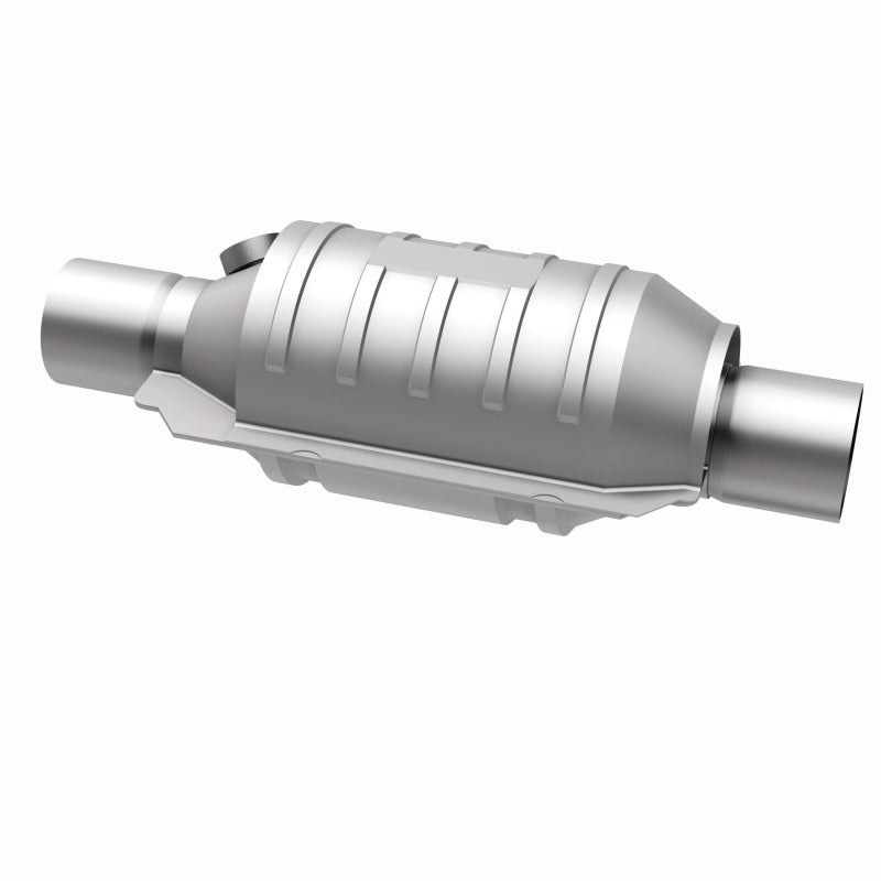 MagnaFlow Conv Univ 2.25 Single O2 FED stainless steel catalytic converter for offroad performance upgrades.