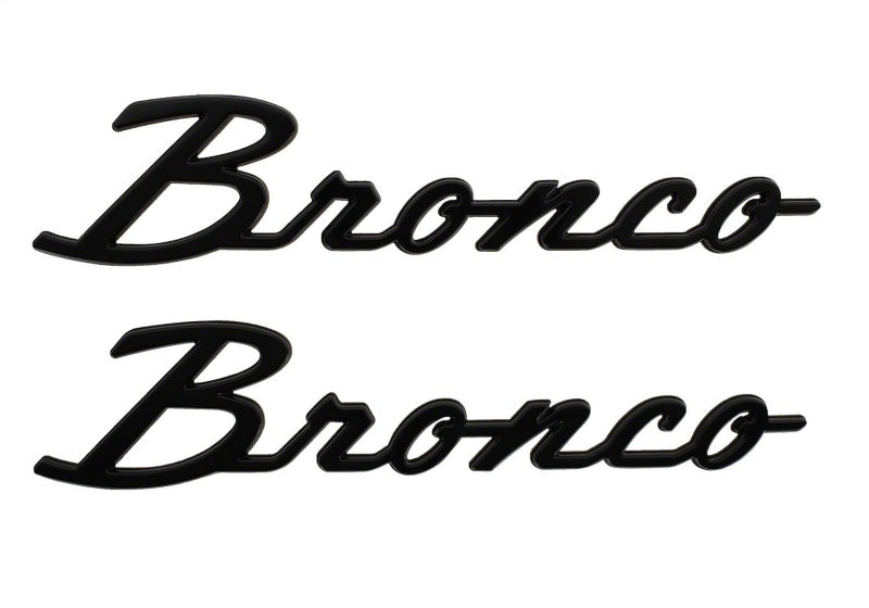 Ford Racing 21-24 Bronco Classic Script Fender Badge Kit - Gloss Black Secondary image
