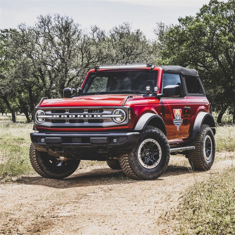 Rigid Industries 21+ Ford Bronco 360-Series PRO SAE Fog Light Kit - White on offroad terrain