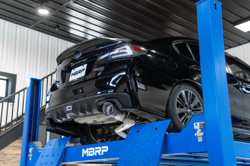 MBRP 15-21 Subaru WRX 2.0L/STI 2.5L/11-14 Sed 3in Cat-Back Single Rear Exit w/Carb Fiber Tips- T304 Secondary image