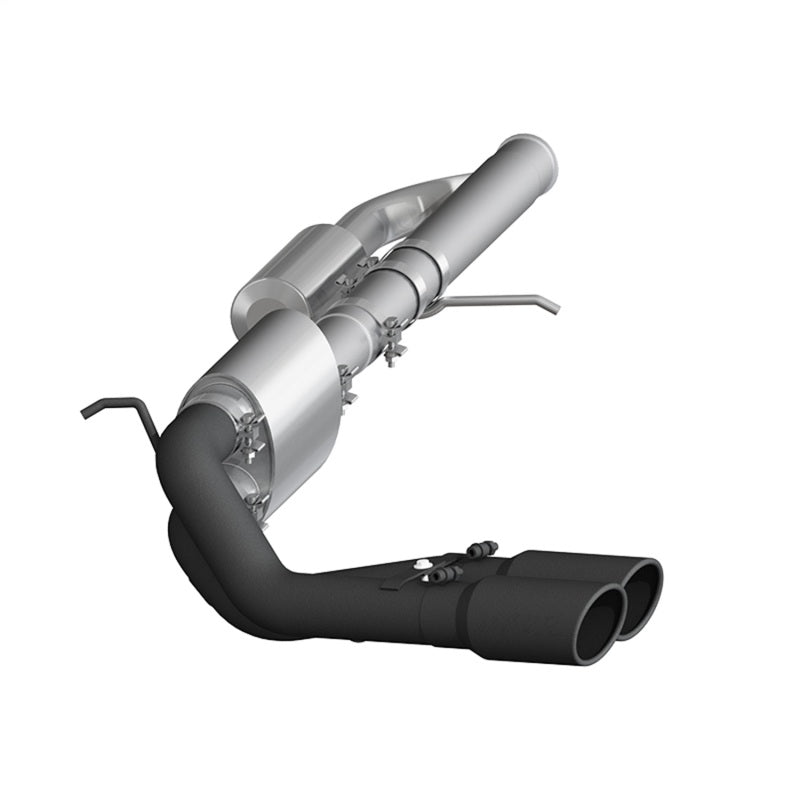MBRP 09+ Chevrolet Silverado 1500 3in Cat Back Pre-Axle Dual Outlet w/ 4in Tip - Black Secondary image