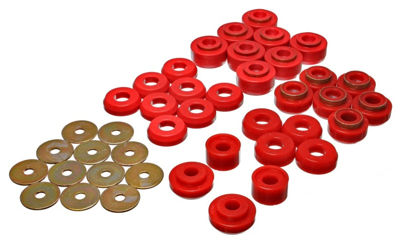 Energy Suspension Chevrolet 4 door Red Body Mounts (Recommended for Police/Taxi/Race) Secondary image