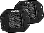 Rigid Industries D Series PRO Midnight Edition - Spot - Diffused - Pair for offroad lighting and electrical.