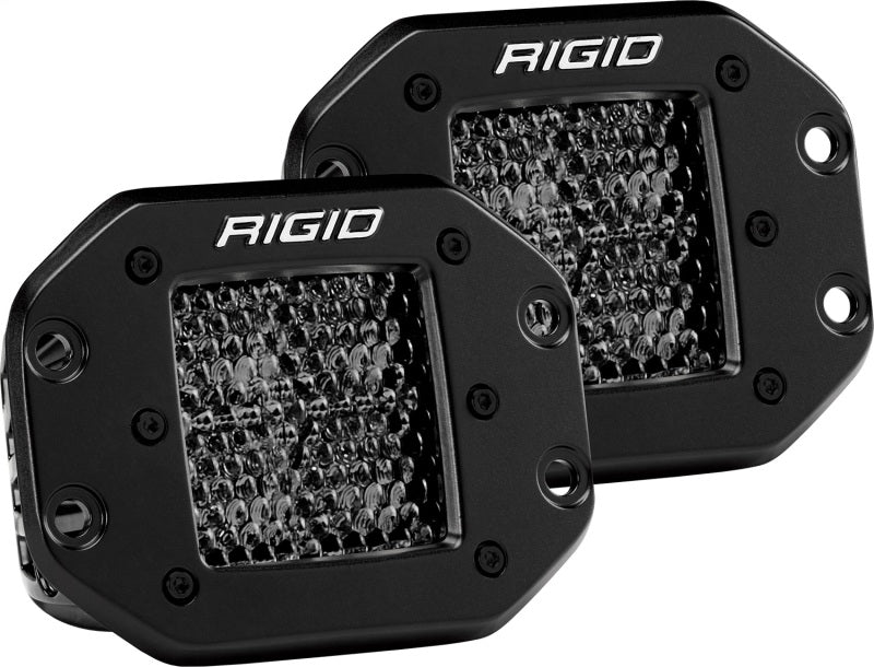 Rigid Industries D Series PRO Midnight Edition - Spot - Diffused - Pair for offroad lighting and electrical.