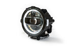 DV8 Offroad 18-22 Jeep Gladiator Wrangler LED Projector Headlights with black bezel for superior performance.