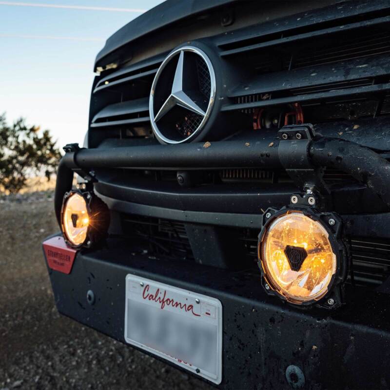 KC HiLiTES Gravity Titan LED 6in. - Pair Pack (SAE Driving Beam) mounted on truck