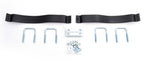 Hellwig Chevy / Ford / Dodge Traction Control Spring w/ 2.5in Wide Leaf Springs hardware components and straps for installation.