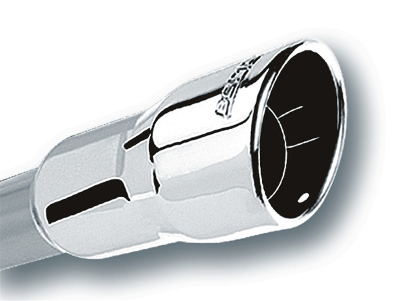 Borla 2.25in Inlet 3.5in Round Rolled Angle Cut Intercooled Outlet x 6.5in Long Embossed Tip Secondary image