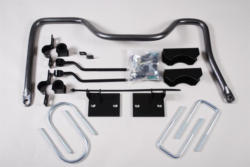 Hellwig 10-12 Ram 2500/3500 6.7L Solid Heat Treated Chromoly 1-1/8in Rear Sway Bar parts and installation kit.