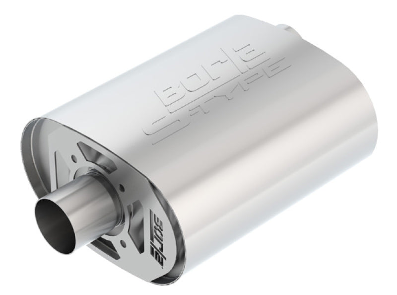 Borla CrateMuffler Ford Coyote 5.0L S-Type 2.5in Offset/Center 12inx6inx10.34in Muffler for off road parts and upgrades
