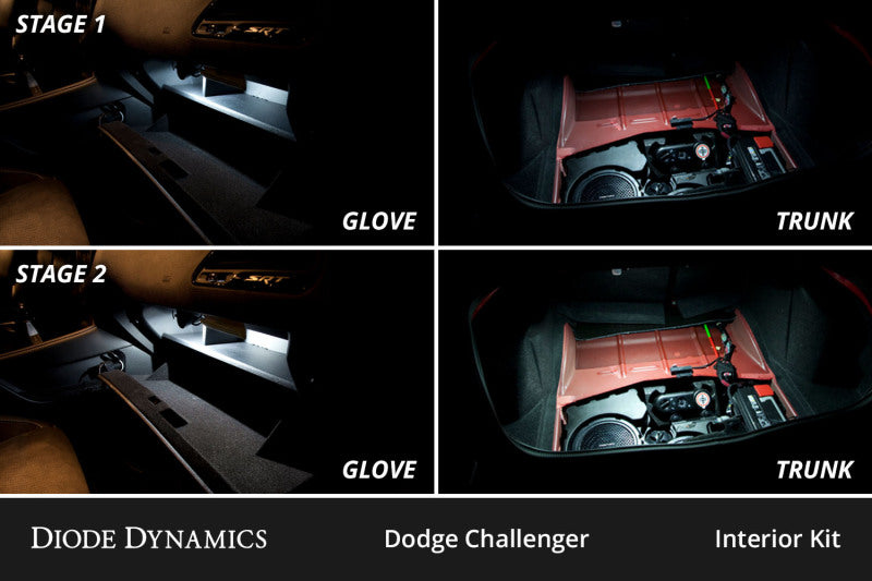 Diode Dynamics 09-14 Dodge Challenger Interior LED Kit Cool White Stage 2 Secondary image