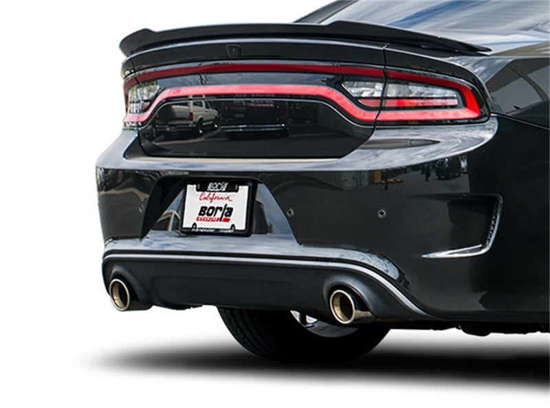 Borla 2015 Dodge Charger Hellcat 6.2L V8 ATAK Catback Exhaust w/ Valves No Tips Factory Valance rear view