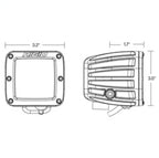 Rigid Industries D-Series PRO SAE Fog Yellow Pair design for offroad lighting.