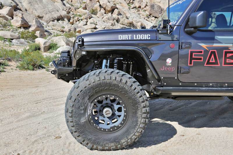 Fabtech 18-21 Jeep JL 4WD Front Steel Tube Fenders on Jeep