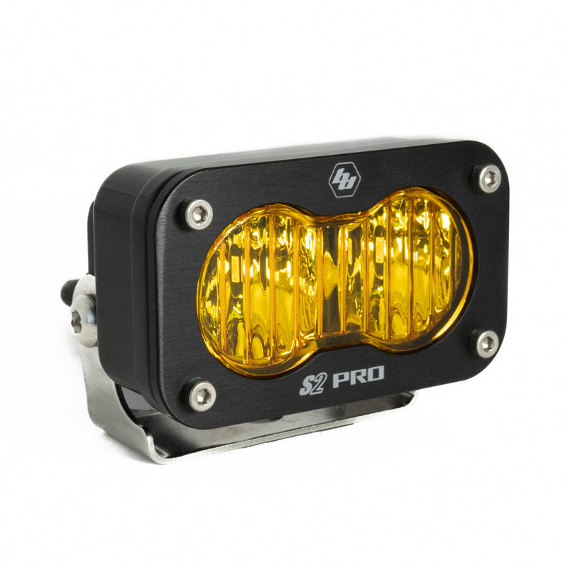 Baja Designs S2 Pro Wide Cornering Pattern LED Light - Amber for offroad lighting and electrical.