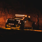 KC HiLiTES Platform One Profile 10in. SideCast Flush Mount Lights (Does Not Include Rack) on offroad truck