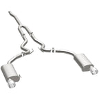 MagnaFlow Cat Back, SS, 2.5in, Street, Dual Split Polished 4.5in Tips 2015 Ford Mustang Ecoboost exhaust system