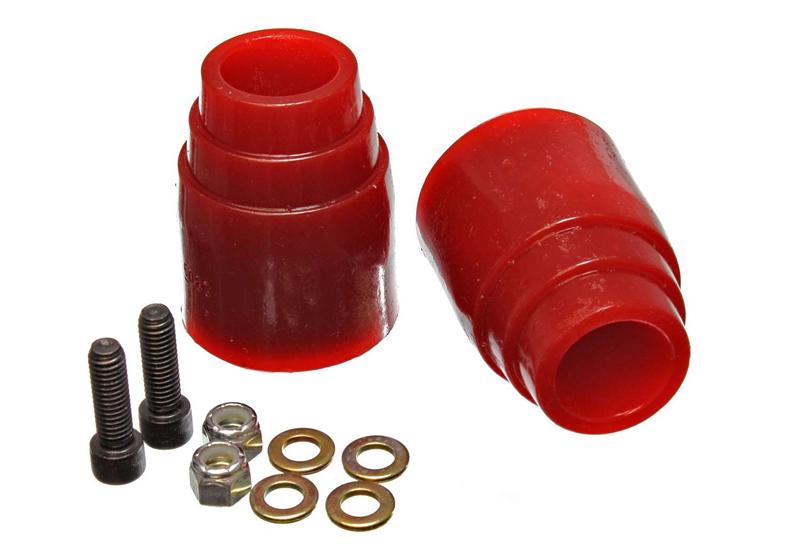 Energy Suspension 00-04 Ford Excursion Red Rear Axle Bump Stop Set with hardware