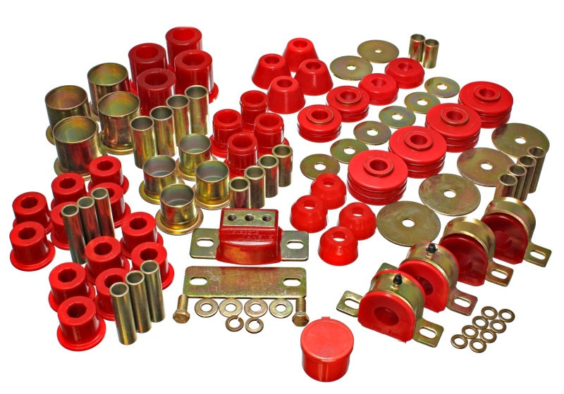 Energy Suspension 73-80 Chevrolet / GMC 2WD 1/2 Ton Pickup Red Hyper-flex Master Bushing Set Secondary image