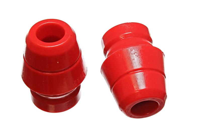 Energy Suspension 97-06 Jeep Wrangler YJ/TJ Red Front Bump Stop Set (Set of 2) for performance offroad parts and suspension upgrades.