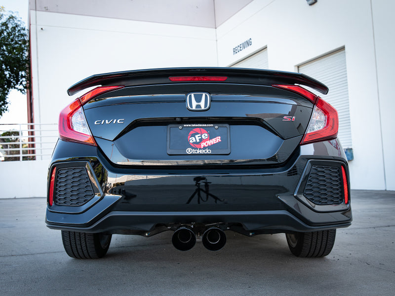 aFe Takeda 2.5in 304SS Cat-Back Exhaust System w/ Black Tips 17-20 Honda Civic Si Sedan I4 1.5L Secondary image