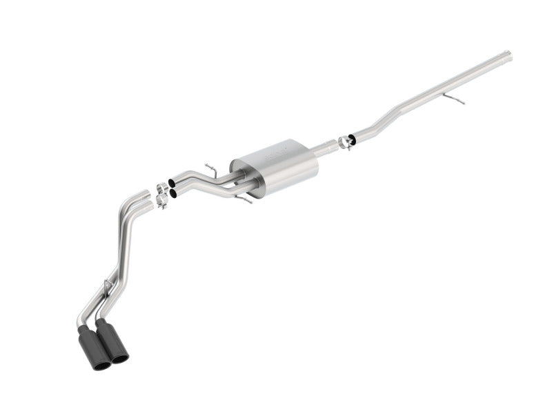 Borla S-Type Cat-Back 14-15 Sierra 1500 Std Bed/CC Short Bed 143.5in WB Side Exit Exhaust Black Tips Secondary image