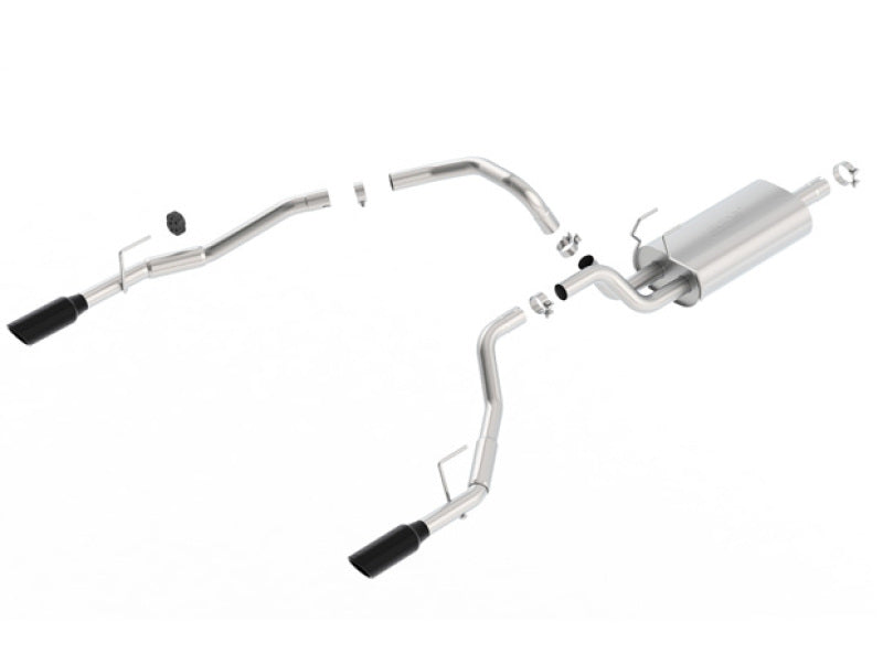 Borla 09-17 Ram 1500 5.7L V8 5in Single Tip Black Chrome Cat-Back Touring Exhaust Through Bumper Secondary image